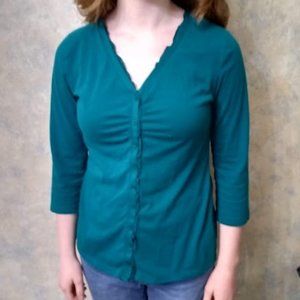 Teal Laura Scott Button up shirt size S